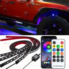 4x Auto Unterbodenbeleuchtung RGB Neon Underglow Atmosphäre Lichtleiste-App LED