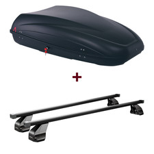 Dachbox G3 Krono 400 + Dachträger Menabo Omega Black für Skoda Citigo  neu