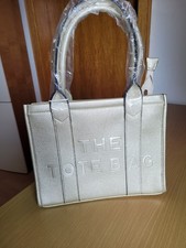 Damen Handtasche Schultertasche, Farbe Gold-Creme, Neu