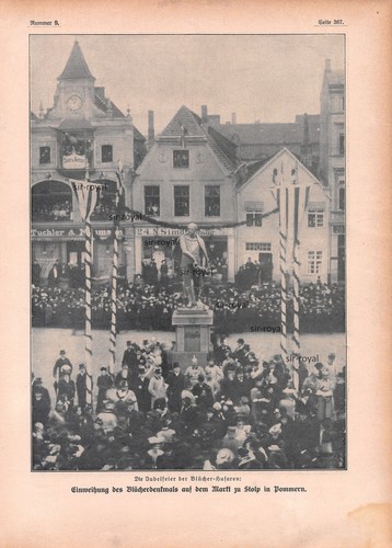 Einweihung blücher denkmal - einweihung, blücher-denkmal