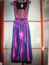 Hammerschmid Dirndl Gr.  38 Trachten mit Schürze Lila mit Seide