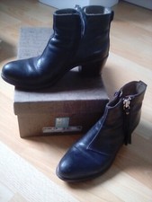 Moma Stiefeletten Boots schwarz Leder neu spitz Biker 38