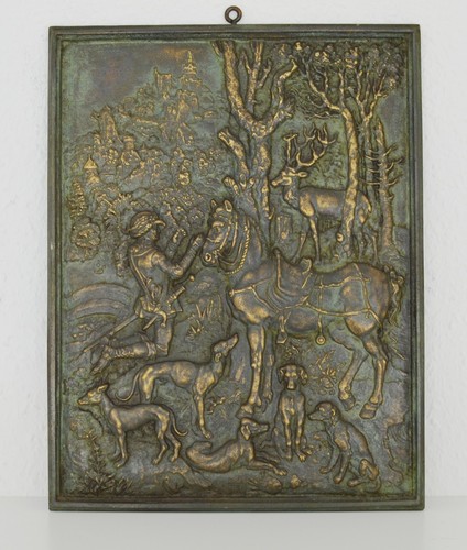 Altes bronze wandrelief - bronze,