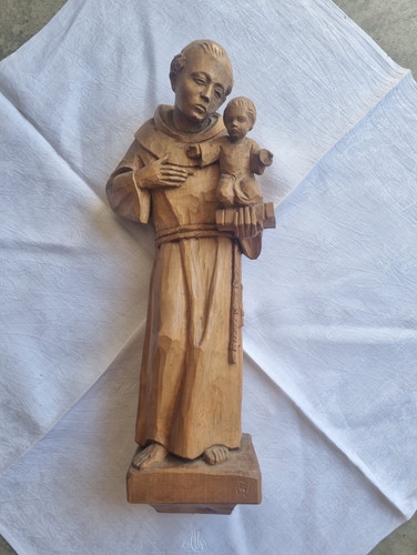 Heiliger antonius holzfigur - heiliger,