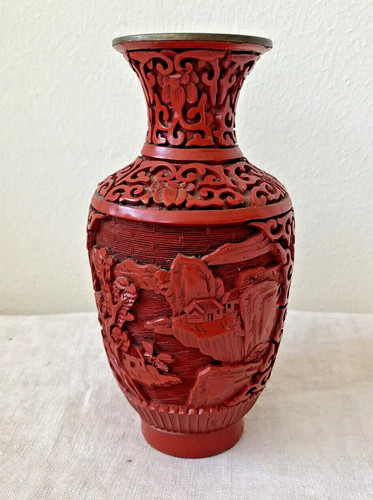 Antike rotlackvase - antike,
