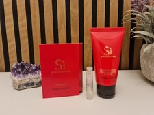 Luxusproben Si Giorgio Armani Passione Body Lotion & Parfum Probe Set Neu