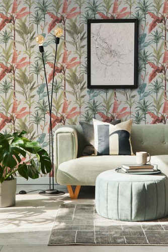 Vliestapete floral mit