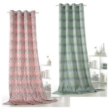 Barock Ösenschal blickdicht Vorhang Ornament Farbverlauf Deko Gardine Typ359