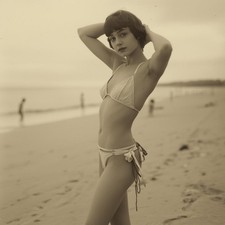 Dame Frau Model Vintage Retro