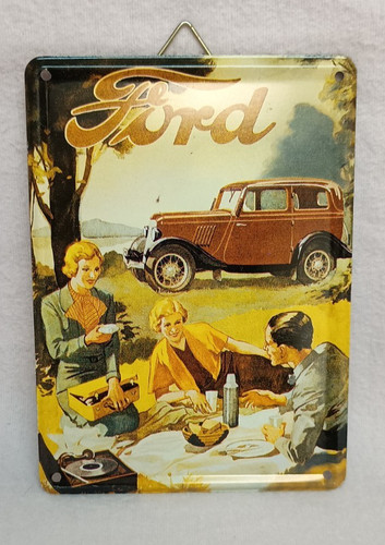 Ford oldtimer blechpostkarte - ford,