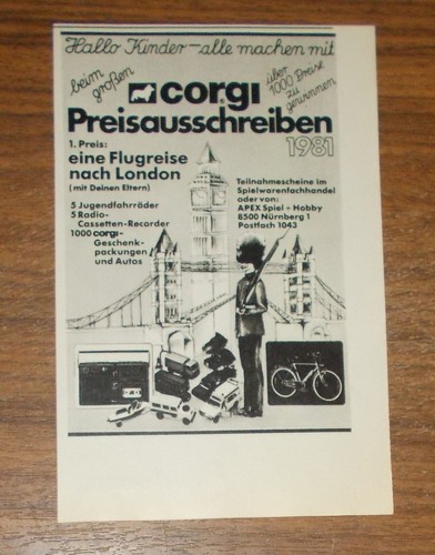Seltene werbung corgi - corgi, toys