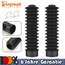 2PCS Motorrad Faltenbalg Gabelschützer Satz schwarz Fork Boots black Faltenbälge