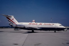 Dia G-DBAF BAC 1-11 Series 201AC British Air Ferries 35mm gerahmt OP-K2-78