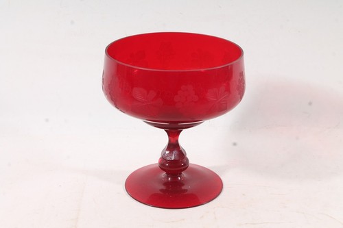 Alte glasschale kelch weinlaub - glasschale,