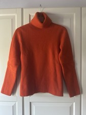 Hermès Paris Damen Pullover Strick Orange Gr. 40 Wolle Cashmere