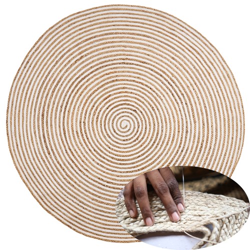 Runder jute teppich - runder,