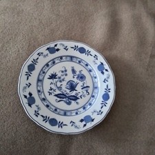 Wellco Krefeld Porzellan Teller Zwiebelmuster Echt Kobalt Spülmaschenenfest  ø20