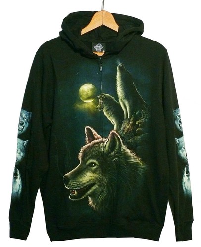 Biker sweat jacke wolf mond - sweat,