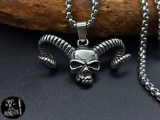 Halskette Totenkopf Teufel Skull Anhänger Schmuck Gothic Geschenk Schädel NEU