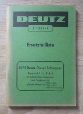 Deutz Schlepper 50 PS F3L514/7 Ersatzteilliste