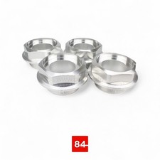 4x BBS RS RC Sechskant 6-Kant Mutter Nabendeckel Hexagon große Gewinde hoch