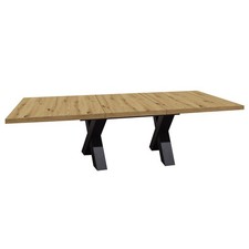 Couchtisch - Asteiche - ausziehbar - X-Gestell - 160 cm Sofatisch