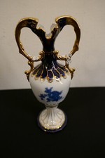 Royal Dux Vase Amphore kobalt gold handgemalt handpainted Tschechoslowkei