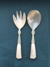 Altes Salatbesteck aus Horn