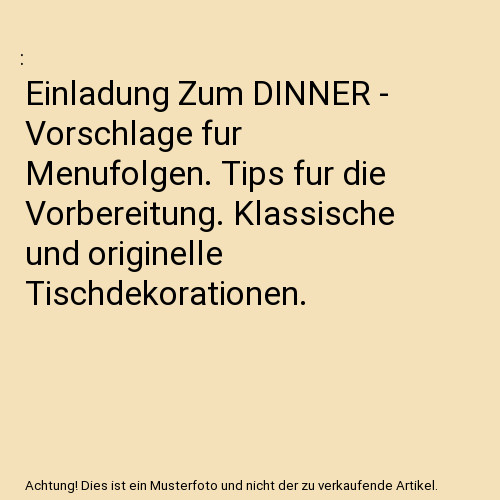 Einladung zum dinner - zum,