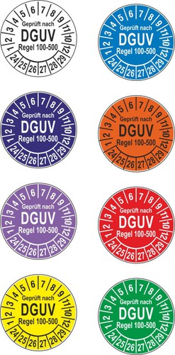 Uvv prüfplaketten dguv - uvv, regel