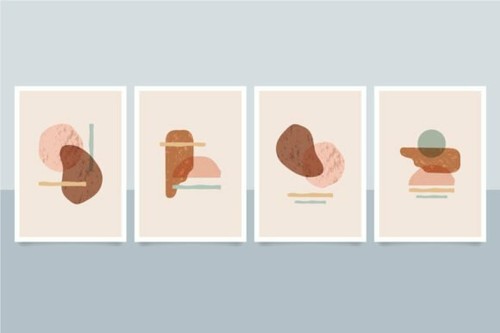 Set abstrakt bild poster - set,
