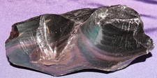 Obsidian, schwarz, Rohstein
