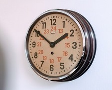 Antike Industrieuhr / Fabrikuhr, Bürouhr, Schlüsselaufzug, Rarität