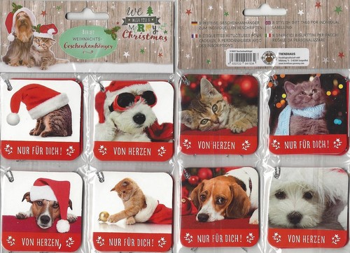 Geschenkanhänger tiere katze - tiere,
