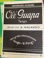 Ole Guapa Tango A. Malando  anderes Exemplar Solo Akkordeon Noten