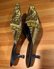 Konstantin Starke elegante Pumps Schwarz mit Gold Gr. 38,5
