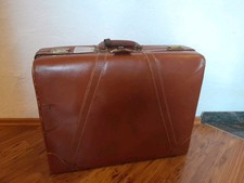 Vintage leder reisekoffer mit - leder,