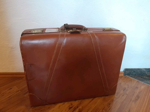 Vintage leder reisekoffer mit - reisekoffer,