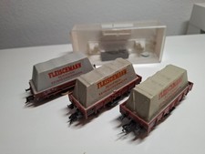 3x Fleischmann 5568 Schienenreinigungswagen - H0 + 1x OVP