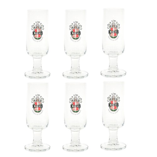 Becks germany bierglas - 6x,