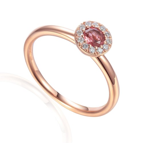 Cluster ring rotgold - 18,