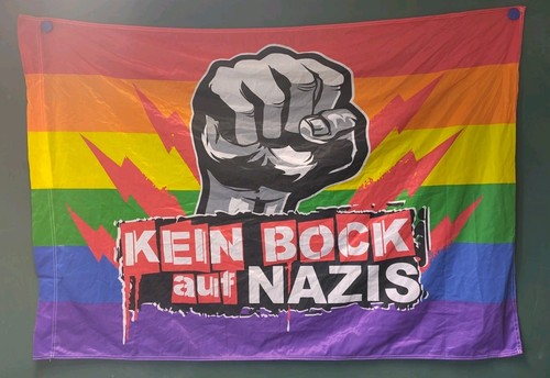 Kein bock auf nazis fahne - auf,