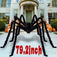 200CM Halloween Riesen Spinne Tarantula Plüsch Schwarz Haarige Spinne Dekoration