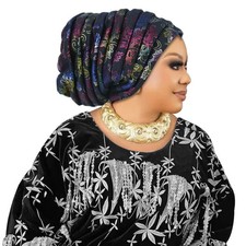 Glitzer Plissee Turban