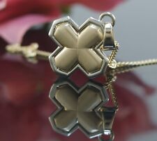 FBM Gold Kette mit Kreuz Anhänger  in 585er/ 14 Karat Gelb-/ Weiß Gold XXYY