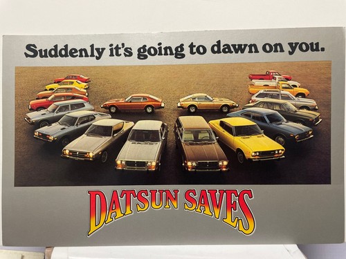1978 datsun werbepostkarte - datsun,