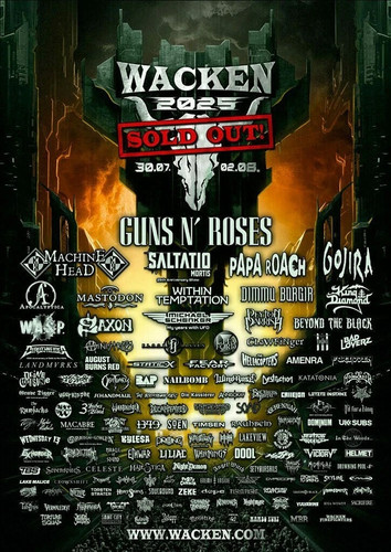Wacken open air 2025 ticket - open,