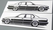 BMW E32 Sticker Silhouette BMW