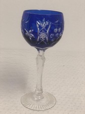 Weinglas Römer Kristallglas Kobalt Blau Überfangglas ähnlich Traube 19cm Vintag.