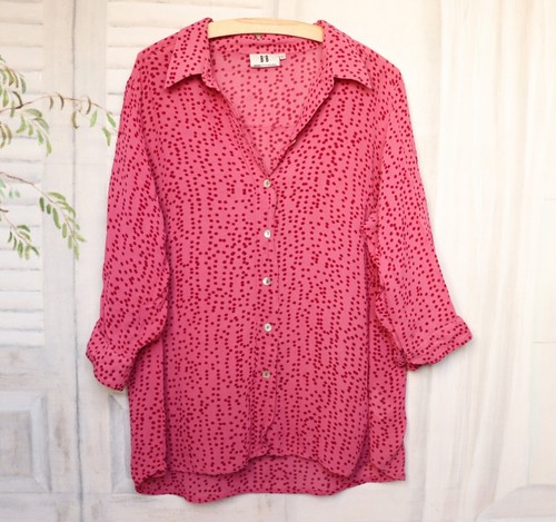 Rosa rote h m chiffon - b,